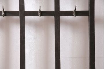和製アンティーク　昭和初期　玄関の整理整頓や身支度に便利な傘立て&コートハンガー(カサ立て、スタンド、ハンガーフック)(R-047329)