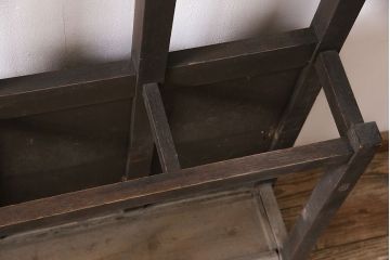和製アンティーク　昭和初期　玄関の整理整頓や身支度に便利な傘立て&コートハンガー(カサ立て、スタンド、ハンガーフック)(R-047329)