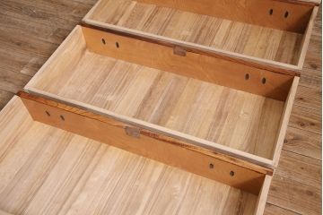 和製ヴィンテージ　岩谷堂箪笥　天板と脚を付けてリメイク!迫力ある杢目が魅力のチェスト(箪笥、引き出し、和タンス、サイドボード、ビンテージ)(R-047332)
