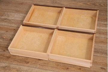 中古　シックな空間づくりが叶う、松本民芸家具のG-2型面取り食器棚(収納棚、カップボード、キャビネット)(定価約49万円)(R-047334)