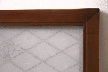 アンティーク建具　麻の葉文様の組子が素敵な昭和中期の欄間(明かり取り、明り取り)(R-047336)