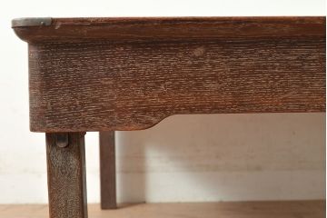 和製アンティーク　栗材　希少!レトロな雰囲気を盛り上げる折りたたみ式の雀卓(麻雀卓、折りたたみテーブル)(R-047343)