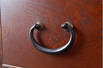 アンティーク　極美品　前面(黒柿孔雀杢・ケヤキ玉杢)　中(桐)　天板・側面(楠木)　漆塗り　群馬県の織物問屋から出てきました!!最高級の重ね箪笥(収納箪笥、整理箪笥、引き出し、チェスト)(R-047346)