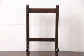 中古　松本民芸家具　西洋アンティークのような雰囲気を感じさせる、丸型一面鏡のドレッサー(鏡台、ミラー)(定価約34万円)(R-047355)