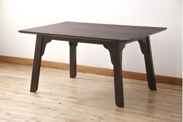 ヴィンテージ家具　松本民芸家具　#70型食卓　脚のデザインがおしゃれなダイニングテーブル(定価約19万円)(4人掛け、ビンテージ)(R-047356)