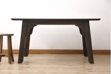 ヴィンテージ家具　松本民芸家具　#70型食卓　脚のデザインがおしゃれなダイニングテーブル(定価約19万円)(4人掛け、ビンテージ)(R-047356)