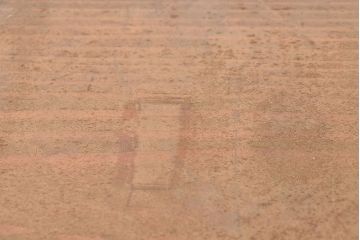 和製アンティーク　味わい深い木肌が魅力的な前面桐材製の戸棚(テレビ台、ローボード)(R-047358)