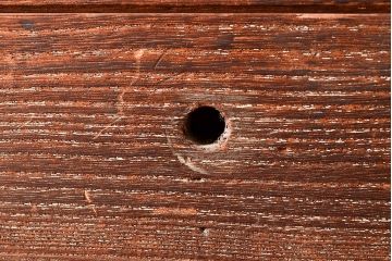 和製アンティーク　使い込まれた木肌が味わい深い前面桐材製の箪笥ローボード(引き出し、チェスト、テレビ台)(R-047360)