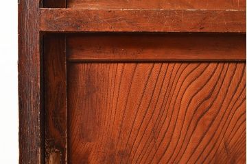 和製アンティーク　上質な空間づくりにおすすめ!前面にヒノキ材とケヤキ材を使った高級感漂う戸棚(収納棚、キャビネット)(R-047369)