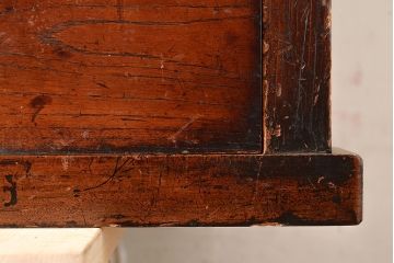 和製アンティーク　上質な空間づくりにおすすめ!前面にヒノキ材とケヤキ材を使った高級感漂う戸棚(収納棚、キャビネット)(R-047369)