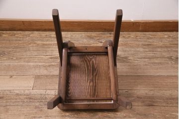 和製ヴィンテージ　温かみのある雰囲気が魅力の小ぶりなチェア(ダイニングチェア、椅子、ビンテージ)(R-047374)