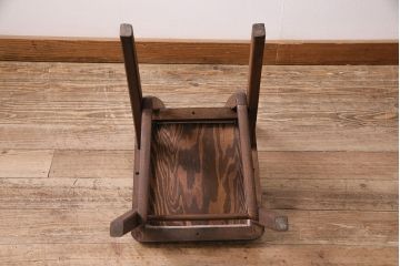和製ヴィンテージ　温かみのある雰囲気が魅力の小ぶりなチェア(ダイニングチェア、椅子、ビンテージ)(R-047375)