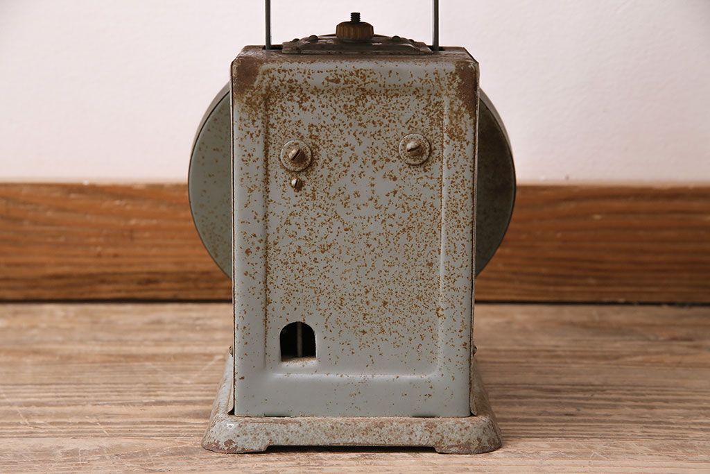 アンティーク雑貨　昭和中期　Tanimoto　レトロな佇まいが可愛らしいベビースケール(赤ちゃん体重計、ベビー秤、籠付き、バスケット)(R-047380)