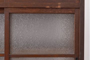 和製アンティーク　レトロな雰囲気たっぷり!シンプルなデザインの重ね戸棚(食器棚、収納棚)(R-047382)