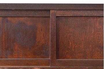 和製アンティーク　レトロな雰囲気たっぷり!ダイヤガラスがお洒落な戸棚(収納棚、キャビネット)(R-047383)