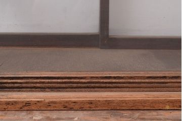 アンティーク　ナラ材製　見せる収納でお気に入りのスペース作りができるガラスケース(ショーケース、陳列棚)(R-047388)