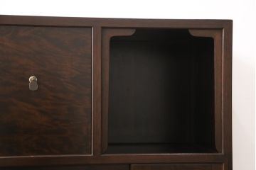 中古　松本民芸家具　高級感溢れる佇まいが魅力のF型朝鮮棚(定価約55万円)(飾り棚、収納棚)(R-047392)