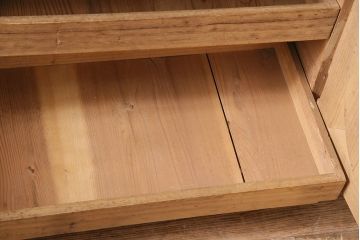 和製アンティーク　ガラスを入れて丸窓に!大正ロマン香る箪笥ローボード(収納棚)(R-047393)