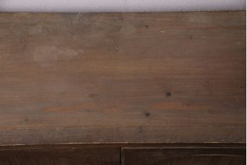 和製アンティーク　ガラスを入れて丸窓に!大正ロマン香る箪笥ローボード(収納棚)(R-047393)