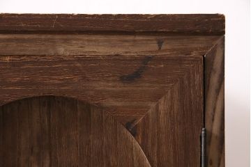 和製アンティーク　ガラスを入れて丸窓に!大正ロマン香る箪笥ローボード(収納棚)(R-047393)