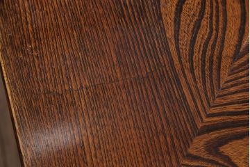 中古　民芸家具　ケヤキ材の迫力ある杢目が楽しめる重厚感抜群の木製火鉢(囲炉裏)(R-047394)