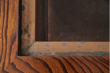 中古　民芸家具　ケヤキ材の迫力ある杢目が楽しめる重厚感抜群の木製火鉢(囲炉裏)(R-047394)