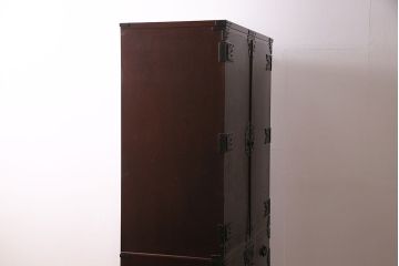 中古　岩谷堂箪笥をベースに使いやすく薄型リメイクする収納棚(本箱、キャビネット、上下バラ売り可能)(R-047398)