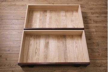 中古　岩谷堂箪笥をベースに使いやすく薄型リメイクする収納棚(本箱、キャビネット、上下バラ売り可能)(R-047398)