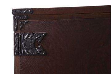 中古　岩谷堂箪笥をベースに使いやすく薄型リメイクする収納棚(本箱、キャビネット、上下バラ売り可能)(R-047398)
