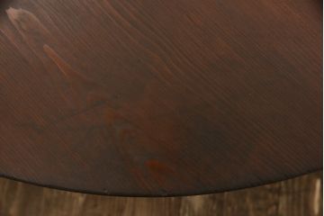 和製アンティーク　ヒノキ材　昭和初期　心やすらぐレトロな空間づくりにおすすめのちゃぶ台(座卓、丸型、ローテーブル、折りたたみテーブル)(R-047411)