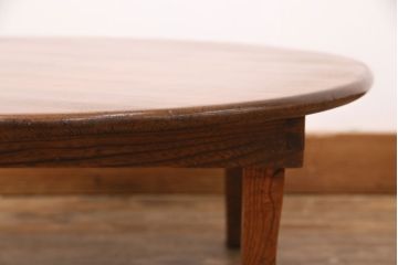 和製アンティーク　栓材　昭和初期　経年による木の味わいを存分に楽しめるちゃぶ台(座卓、ローテーブル、折りたたみテーブル)(R-047412)