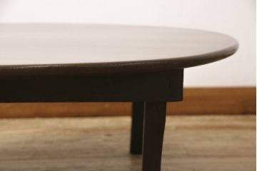 和製アンティーク　栓材　昭和初期　昔懐かしい佇まいが魅力的なちゃぶ台(座卓、丸型、ローテーブル、折りたたみテーブル)(R-047413)