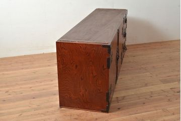 中古　民芸家具　岩谷堂箪笥　衣装盆付き　和モダンなお部屋にぴったりの箪笥サイドボード(ローボード、テレビ台)(R-047416)