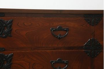 中古　民芸家具　岩谷堂箪笥　和モダンなリビングや寝室にぴったりの箪笥ローボード(リビングボード、テレビ台、テレビボード)(R-047417)