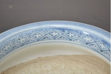 江戸期　古伊万里　染付　線香立(仏具、香炉)(R-047424)