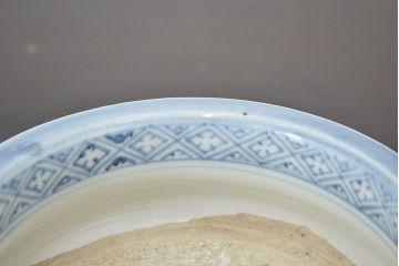 江戸期　古伊万里　染付　線香立(仏具、香炉)(R-047424)