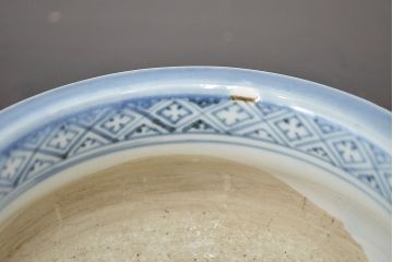 江戸期　古伊万里　染付　線香立(仏具、香炉)(R-047424)