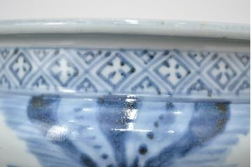 江戸期　古伊万里　染付　線香立(仏具、香炉)(R-047424)