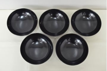 西岡商店　光琳梅蒔絵　木製椀5客セット(漆器、蓋付き)(R-047426)