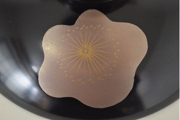 西岡商店　光琳梅蒔絵　木製椀5客セット(漆器、蓋付き)(R-047426)