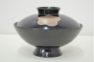 西岡商店　光琳梅蒔絵　木製椀5客セット(漆器、蓋付き)(R-047426)