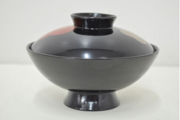 西岡商店　光琳梅蒔絵　木製椀5客セット(漆器、蓋付き)(R-047426)