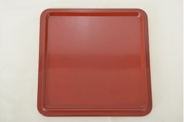 輪島塗　朱塗　信夫　沈金　木製二段重　/　奥田五右衛門　木製お盆(漆器)(R-047427)