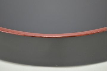 輪島塗　朱塗　信夫　沈金　木製二段重　/　奥田五右衛門　木製お盆(漆器)(R-047427)