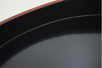 輪島塗　朱塗　信夫　沈金　木製二段重　/　奥田五右衛門　木製お盆(漆器)(R-047427)