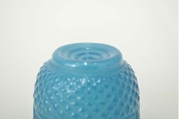 古い　霰雷文型吹きガラス盃(江戸ガラス、ギヤマン、ぎやまん)(R-047433)