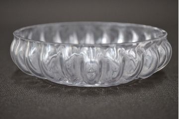 江戸ガラス　小皿(型吹きガラス、ギヤマン、ぎやまん)(R-047437)