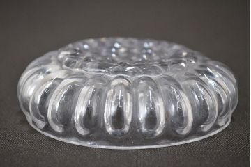 江戸ガラス　小皿(型吹きガラス、ギヤマン、ぎやまん)(R-047437)