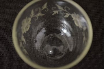 江戸ガラス　切子盃(ギヤマン、ぎやまん、吹きガラス、杯)(R-047438)