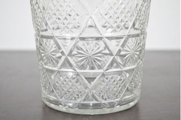 昭和初期　古い切子ガラス　アイスペール(氷入れ、アイスバスケット)(R-047439)